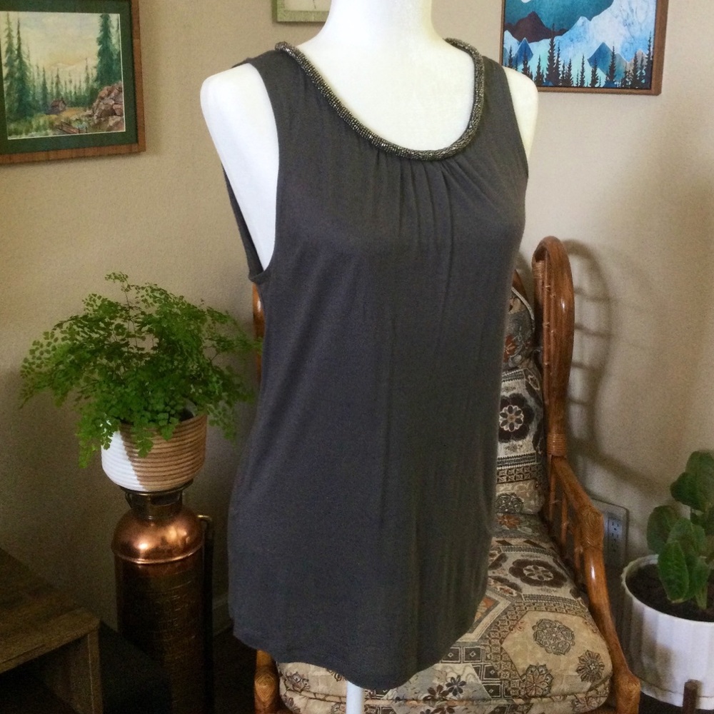 Banana Republic Beaded Neckline Tank Top